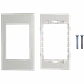 3-Espacios Placa Mural 120x70mm Blanca Faceplate Multimedia LY-092 - Miniatura 2