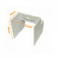 Ángulo Interior Blanco para Canaleta 60x40mm - LinkChip QN6L - Miniatura 3