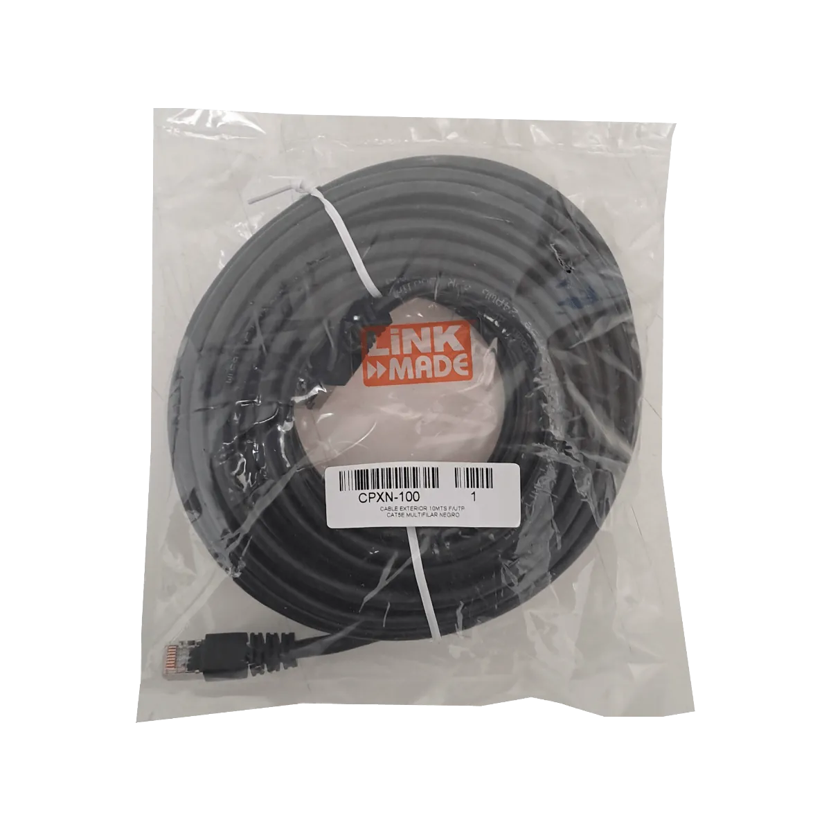 Cable Exterior LINKMADE Cat5e Negro SF/UTP 10mt para Instalación en Exteriores 3