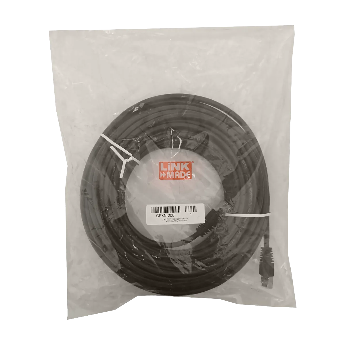 Cable Exterior LINKMADE Cat5e SF/UTP 20mt Negro Multifilar 3