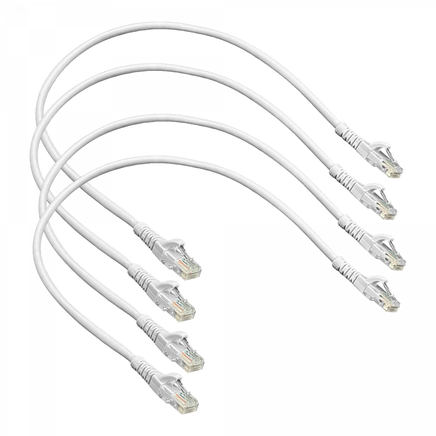 Pack x4 Cable Patch LINKMADE Cat5e Gris 50cm LSZH Inyectado Multifilar 4