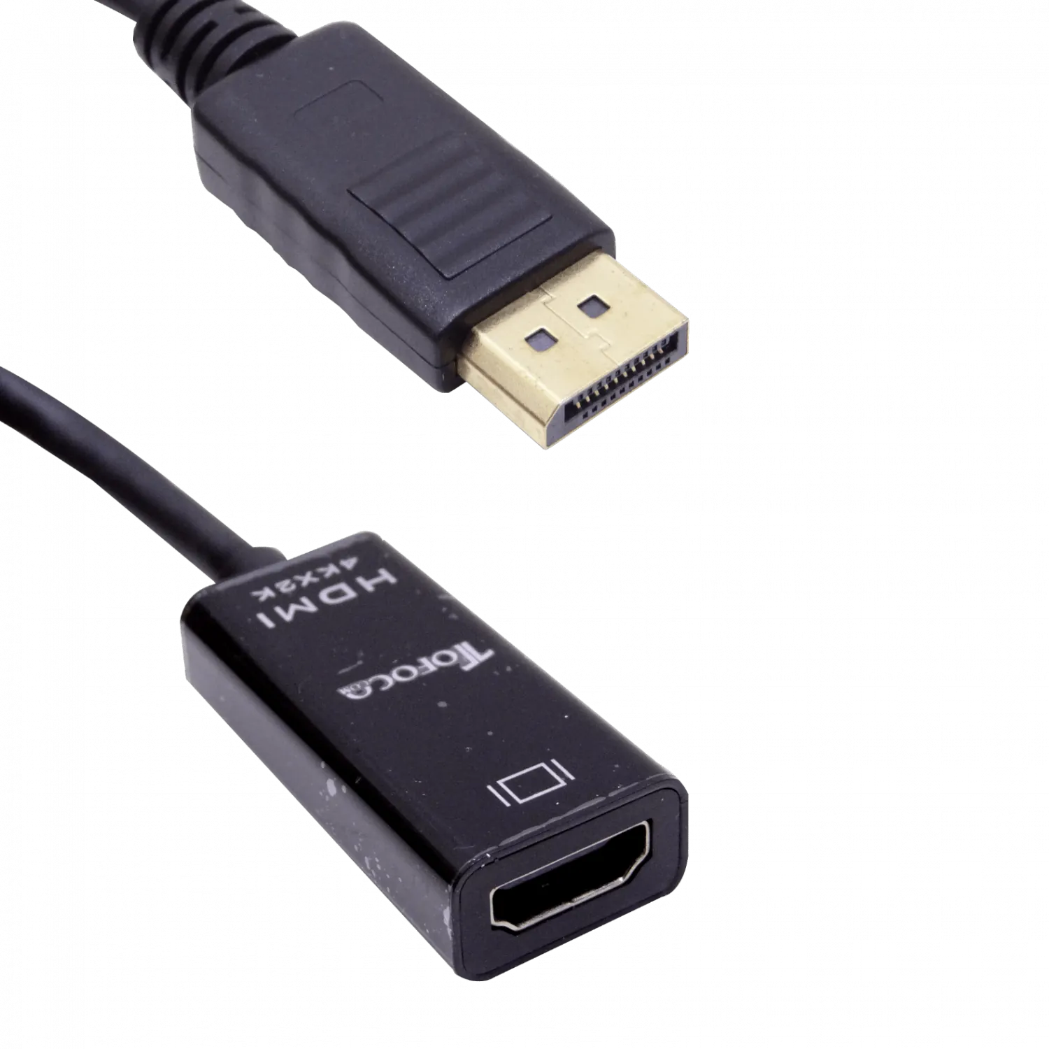 Adaptador de Video 4K HDMI Hembra a DisplayPort Macho 4K Negro 8cm 2