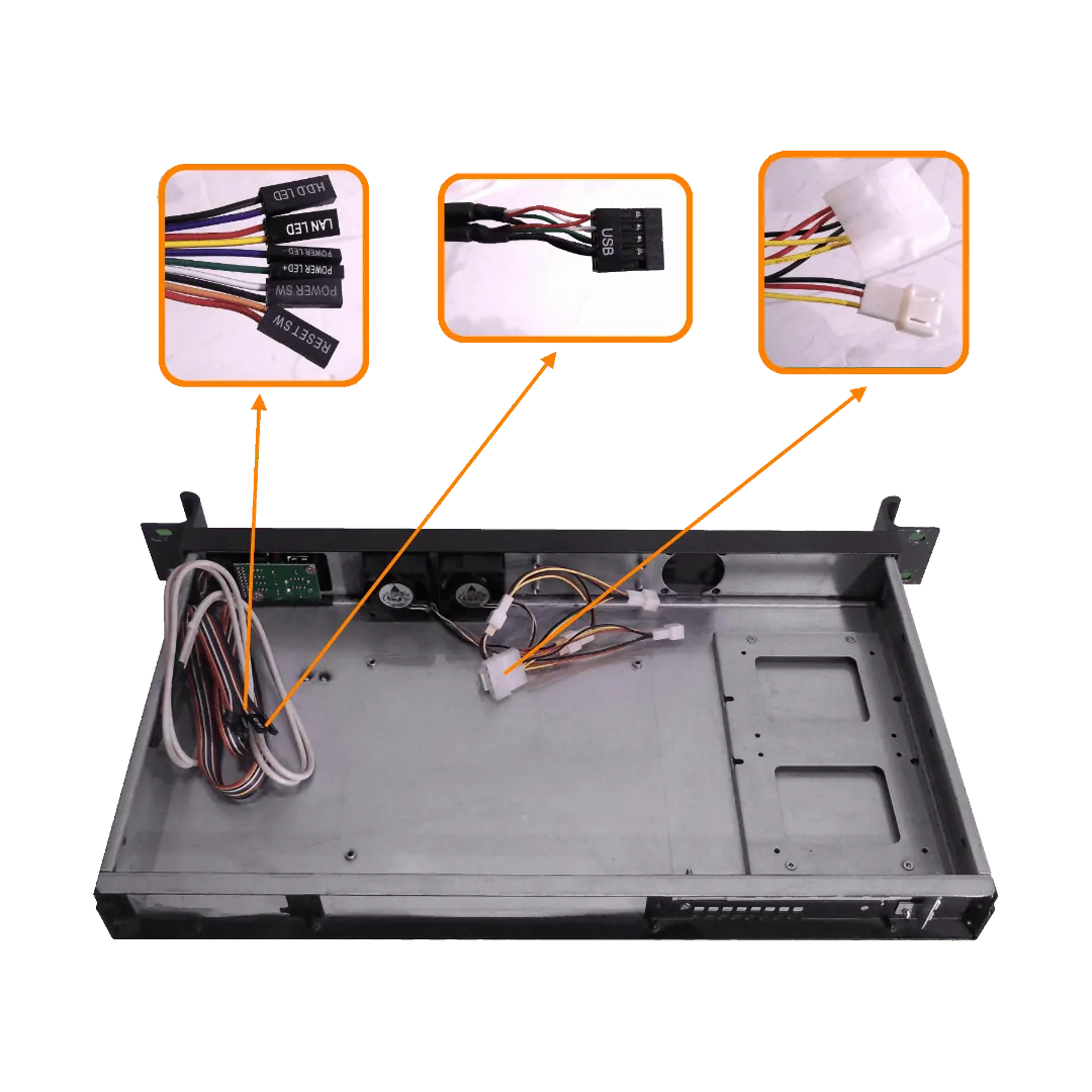 Case Rack LINKMADE RAG-1U 1U 2 HDD 1 PCI Mini ITX sin Fuente Requiere FATX 4