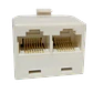 Union Y 2-RJ45-Hembra 1-RJ45-Macho CAT3 Blanco - Miniatura 2