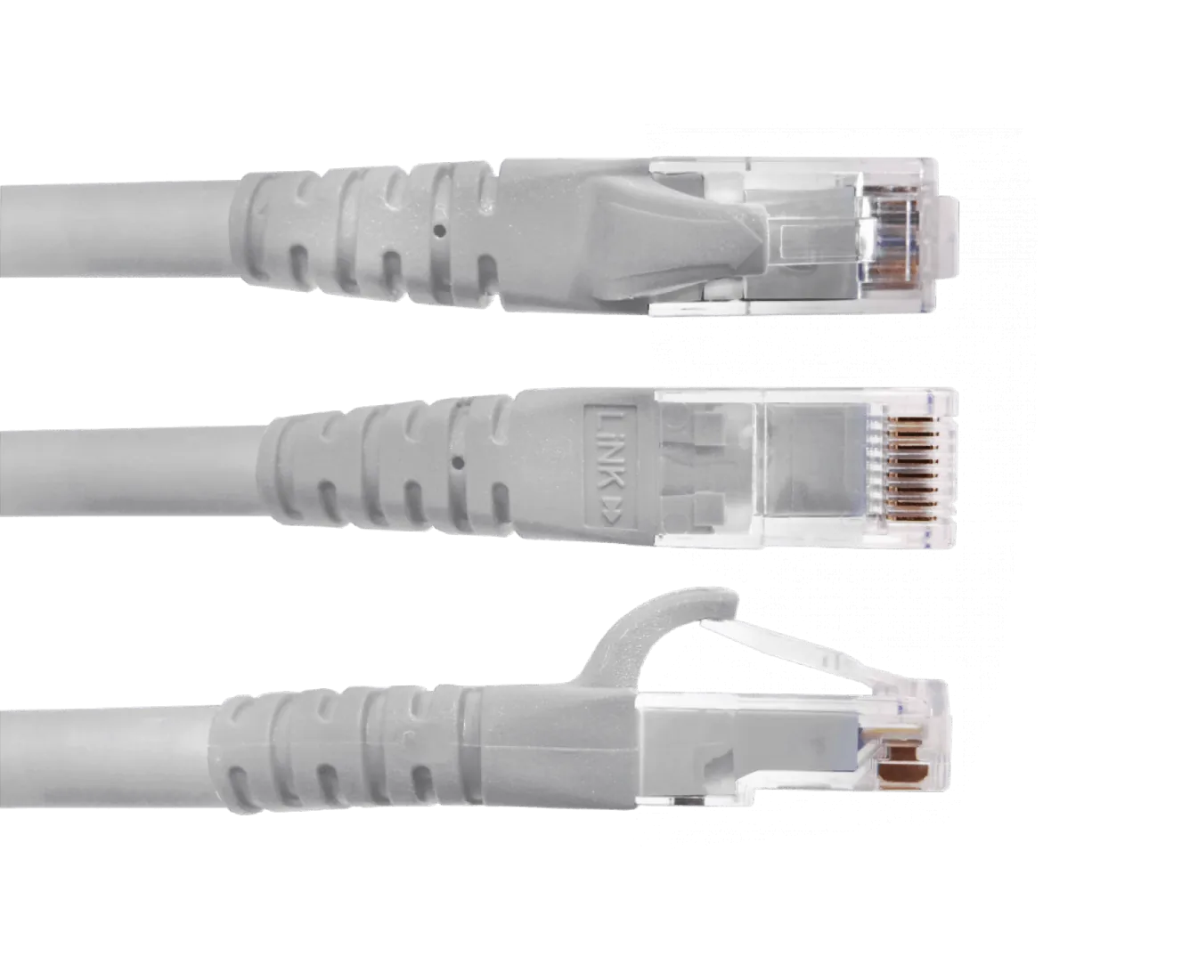 Cable Patch LINKMADE Cat6 Gris LSZH 1m Inyectado Multifilar con Alta Velocidad y Rendimiento 3