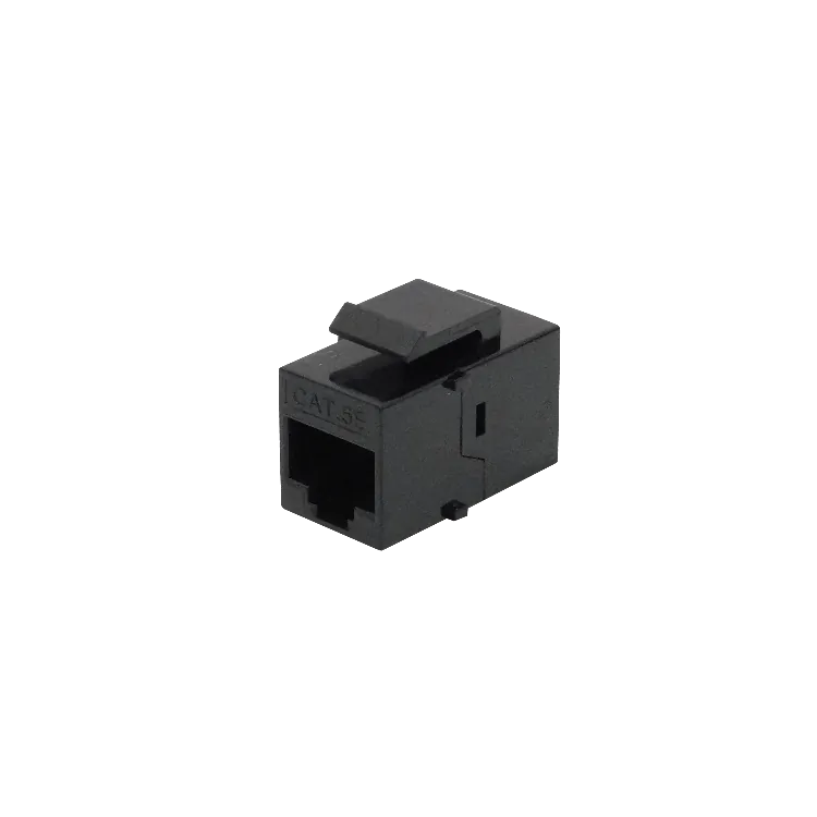 Negro Cat5e UTP Copla RJ45-RJ45 Keystone Feedthrough 2