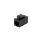 Negro Cat5e UTP Copla RJ45-RJ45 Keystone Feedthrough - Miniatura 2