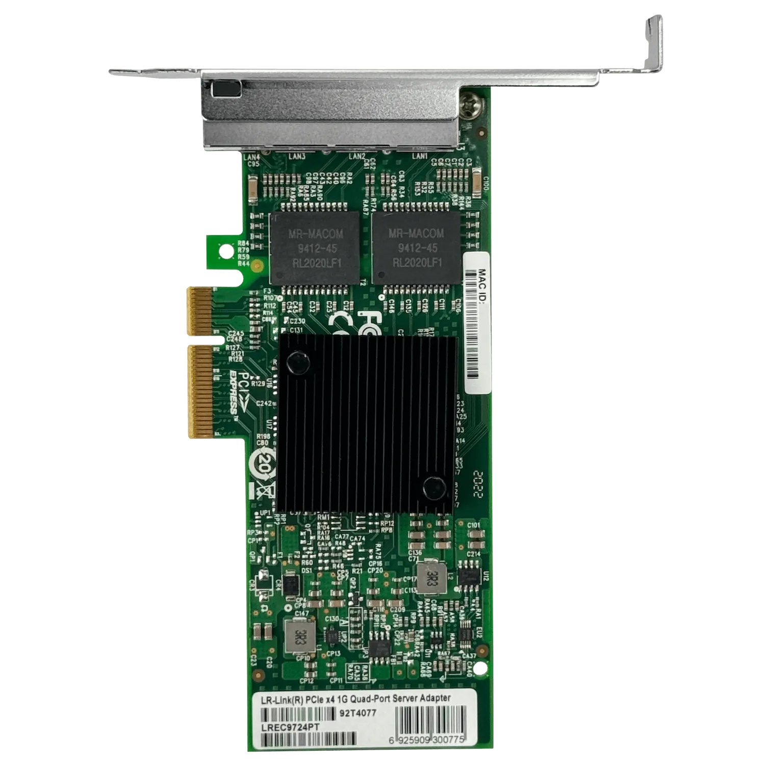 Tarjeta de Red PCIe x4 LR-LINK LREC9704HT - Cuatro Puertos Gigabit Ethernet, Intel 82580 4
