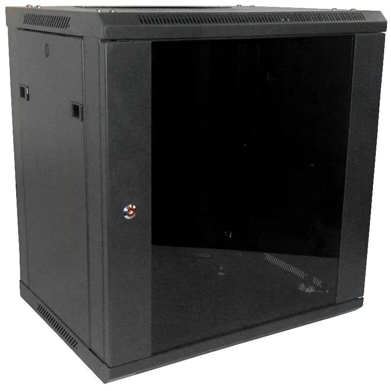 Gabinete Pared LINKMADE RK12-4L 12U Fondo 45cm Negro Incluye M6-4KIT y 2U 3