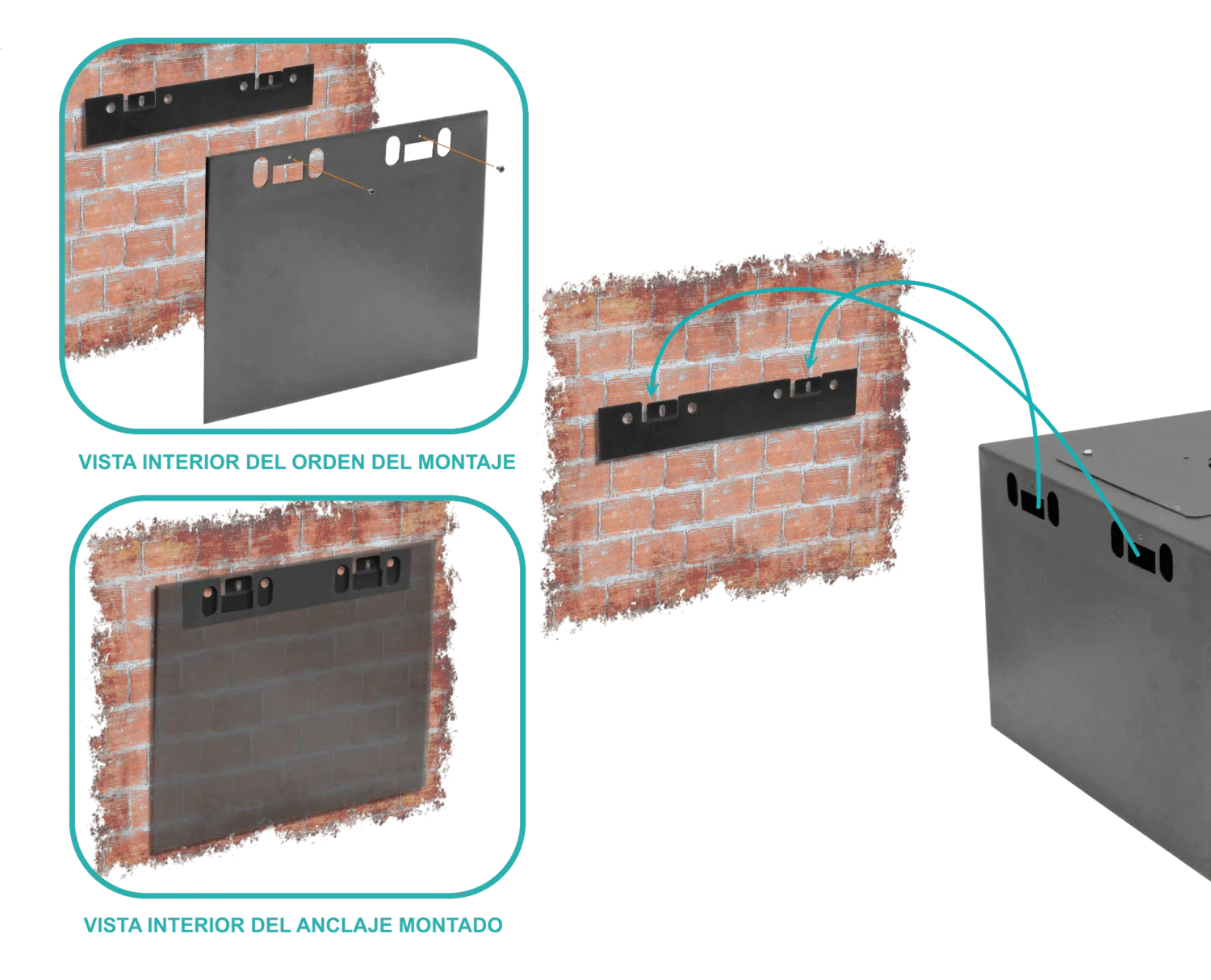 Gabinete Pared LINKMADE RK12-4L 12U Fondo 45cm Negro Incluye M6-4KIT y 2U 4