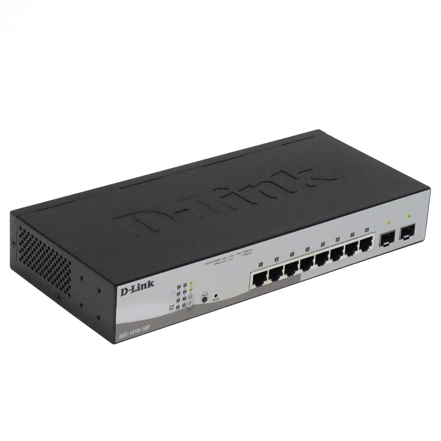 Switch Smart Managed Gigabit D-Link DGS?1210, 8x (10/100/1000BASE-T PoE) + 2x100/1000 Mbps SFP ports 3