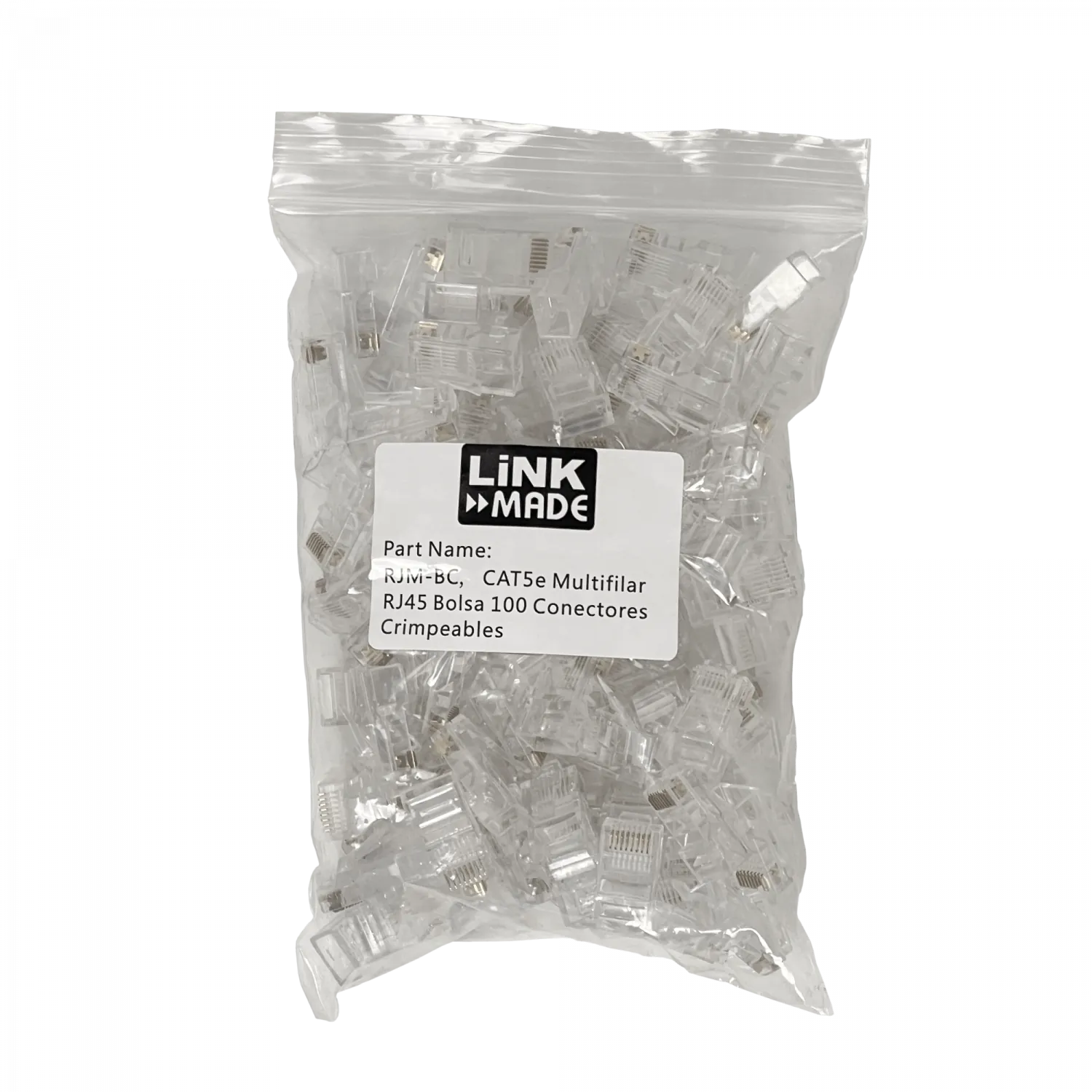 CAT5e Multifilar RJ45 Bolsa 100 Conectores Crimpeables 3