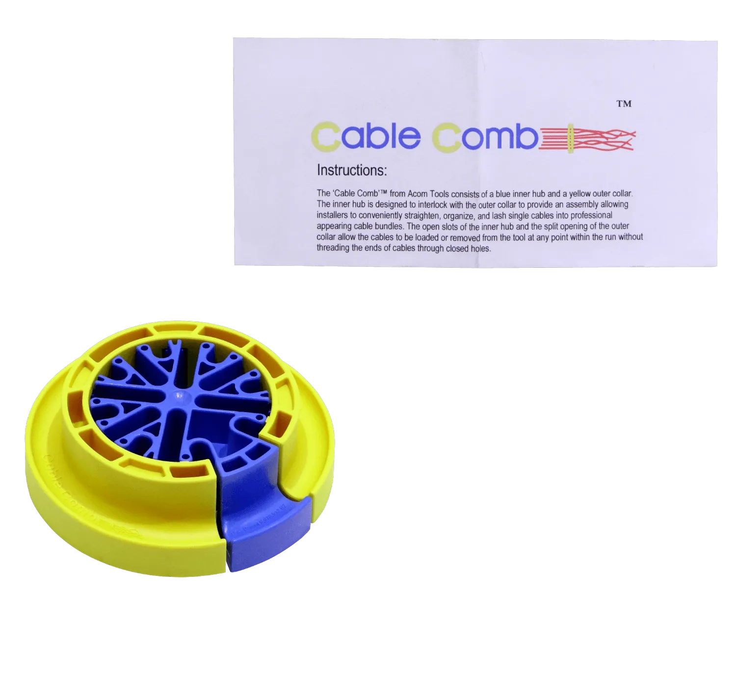 aCom-Tools Peine para Cables Ordenador de Manojo 4
