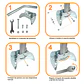 Soporte Exterior LINKMADE BAM-90 90cm Abatible Galvanizado para Muro - Miniatura 3