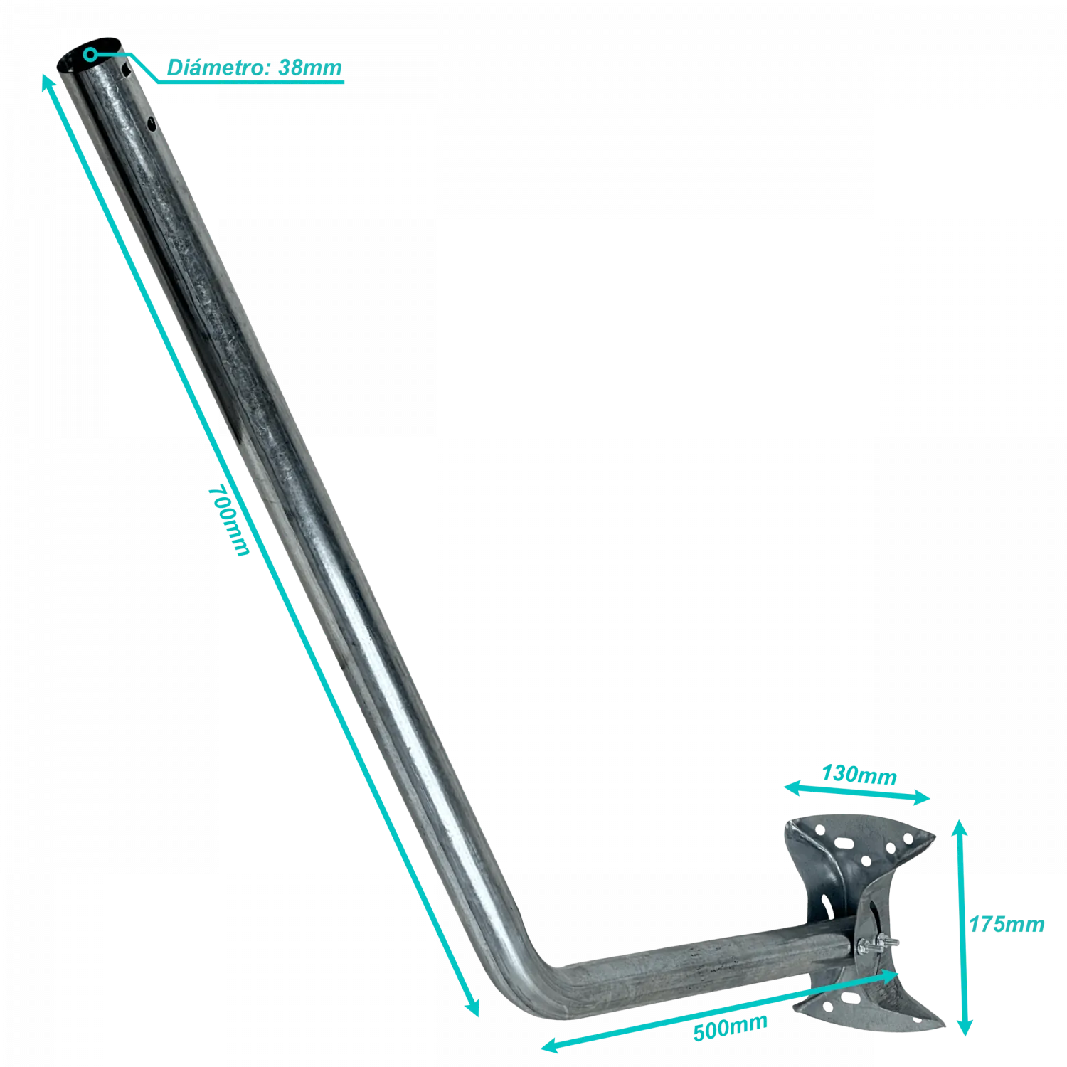 Soporte LINKMADE para Muro Exterior, Abatible, Galvanizado, 120cm 7