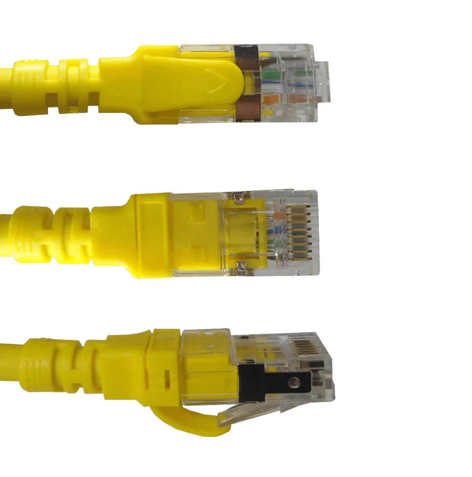 Cable Patch LINKMADE Cat6a U/FTP 3mt Amarillo LSZH Inyectado Multifilar 4