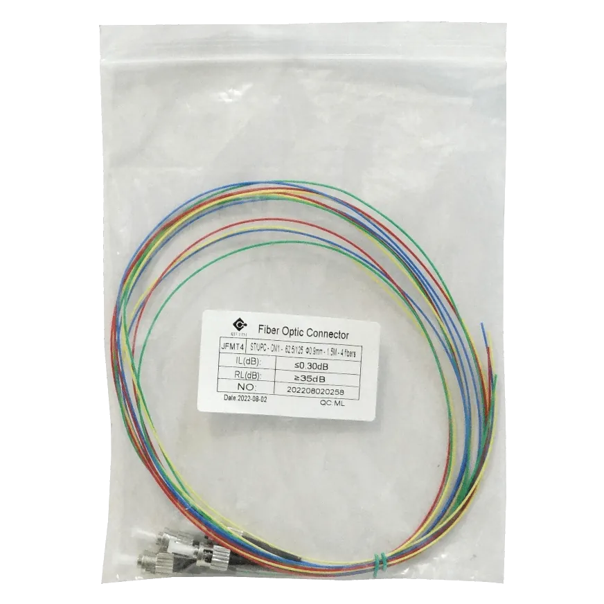 ST/UPC OM1 Multimodo 1,5mt 4-Unidades Pigtail 62.5/125um 0,9mm 150cm 2