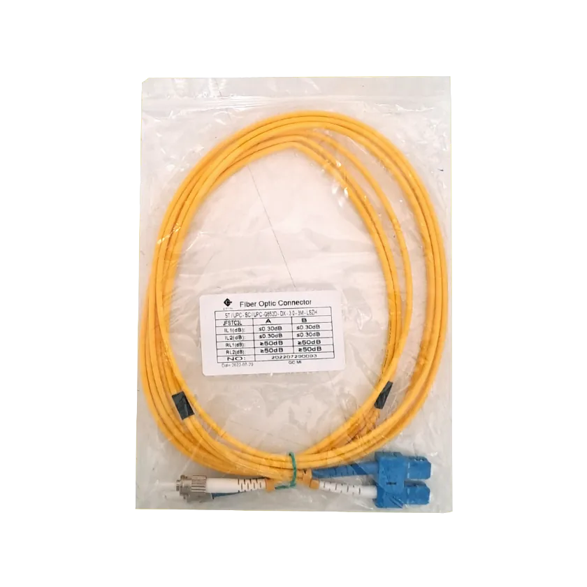 3mt ST/UPC-SC/UPC MonoModo SM Duplex Jumper Cable Fibra 9/125um 3mm 3