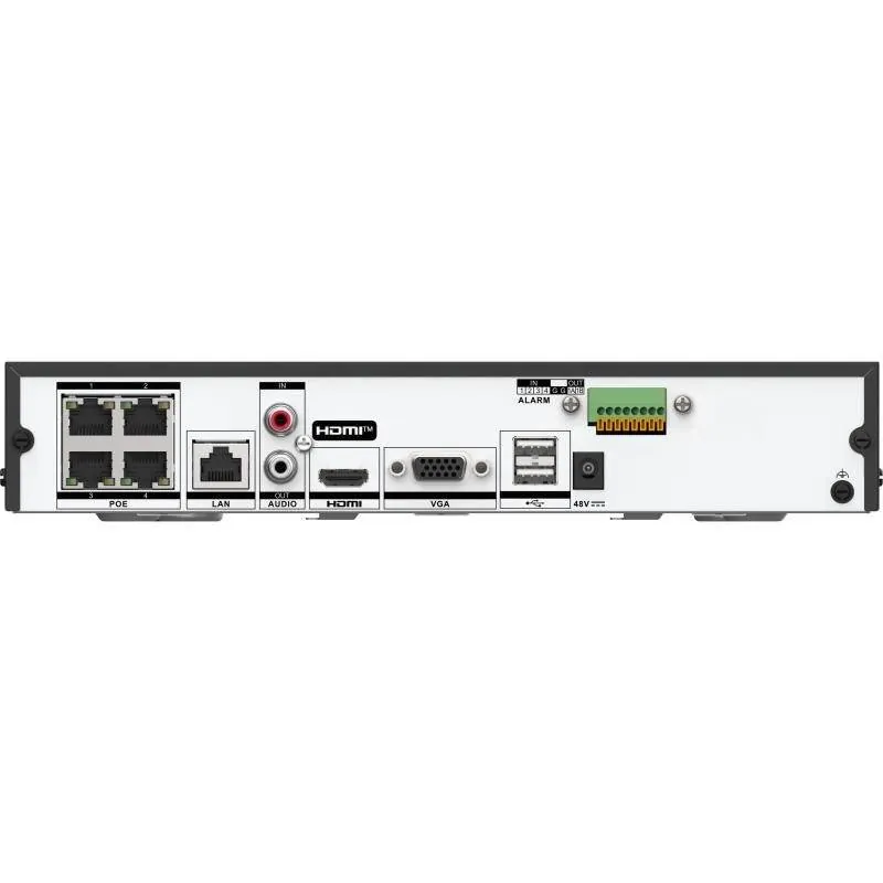 NVR Hikvision DS-7604NI-Q1/4P(E), 4 canales, Graba hasta 8 MP, 4 puertos PoE, H265+, H264+ 4