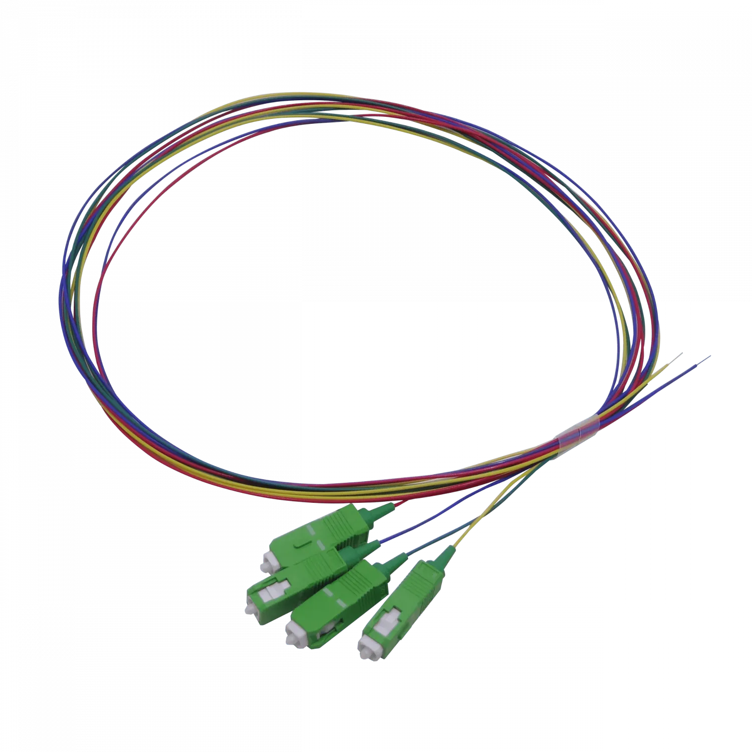 SC/APC SM 1,5mt 4-unidades Pigtail 150cm 0,9mm 1.5mt MonoModo 9/125um 2