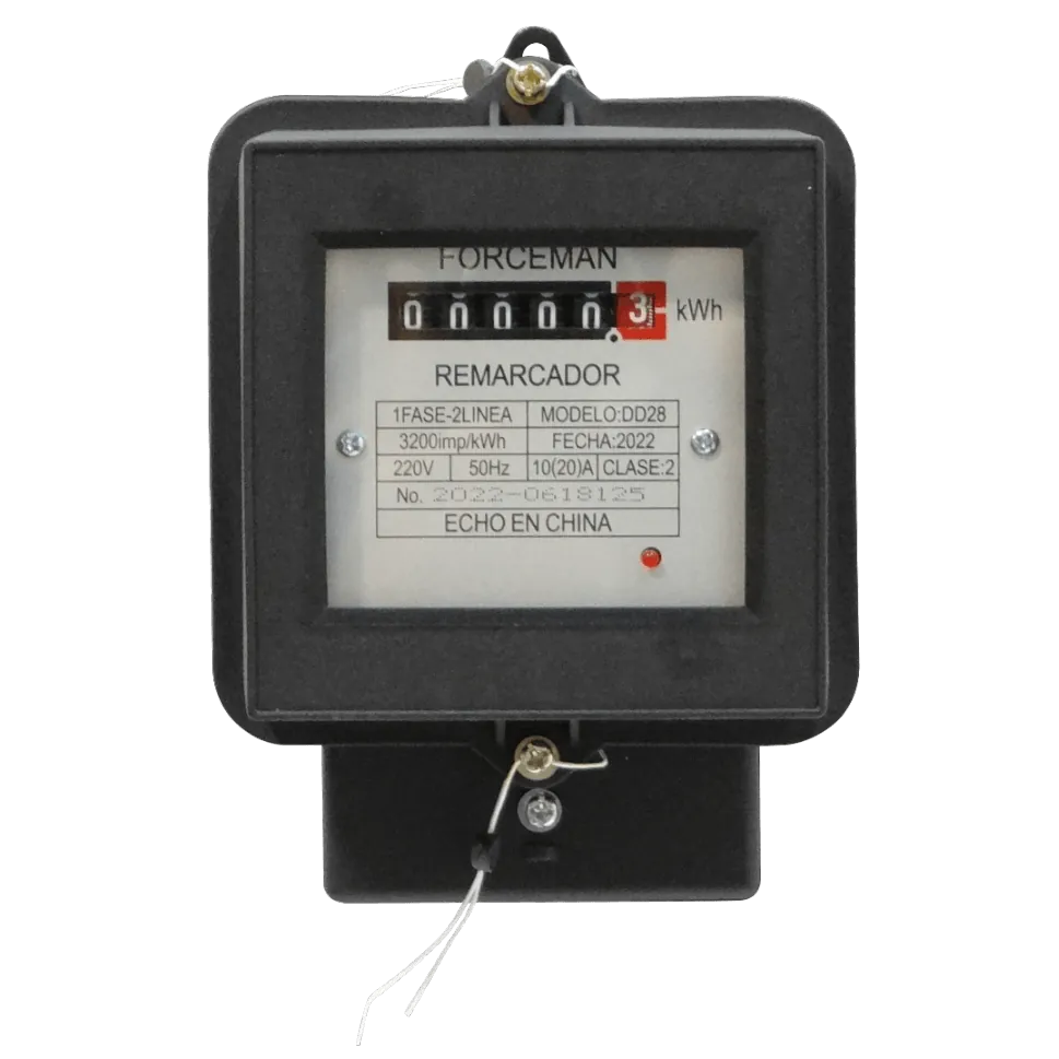 Medidor de Consumo Eléctrico Monofásico 20A 50Hz Remarcador kWh 3