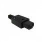 Enchufe Hembra C13 Volante Computacion 10A Negro - Miniatura 2