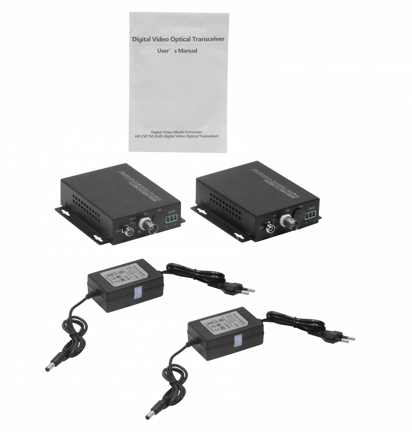 Transmisor de Video 1 Canal, 720p/960p, FC BNC-H RS485 TX/RX, Fibra Óptica SM, 20km, CCTV TVI 3