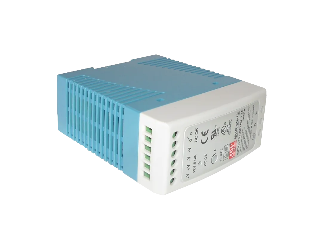 MEANWELL 12VDC 60W 5A Ajustable Ancho-42mm Riel-DIN Fuente-Poder 3