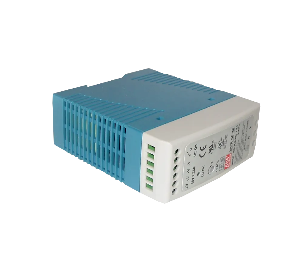 MEANWELL 48VDC 60W 1,25A Ajustable Ancho-42mm Riel-DIN Fuente-Poder 2