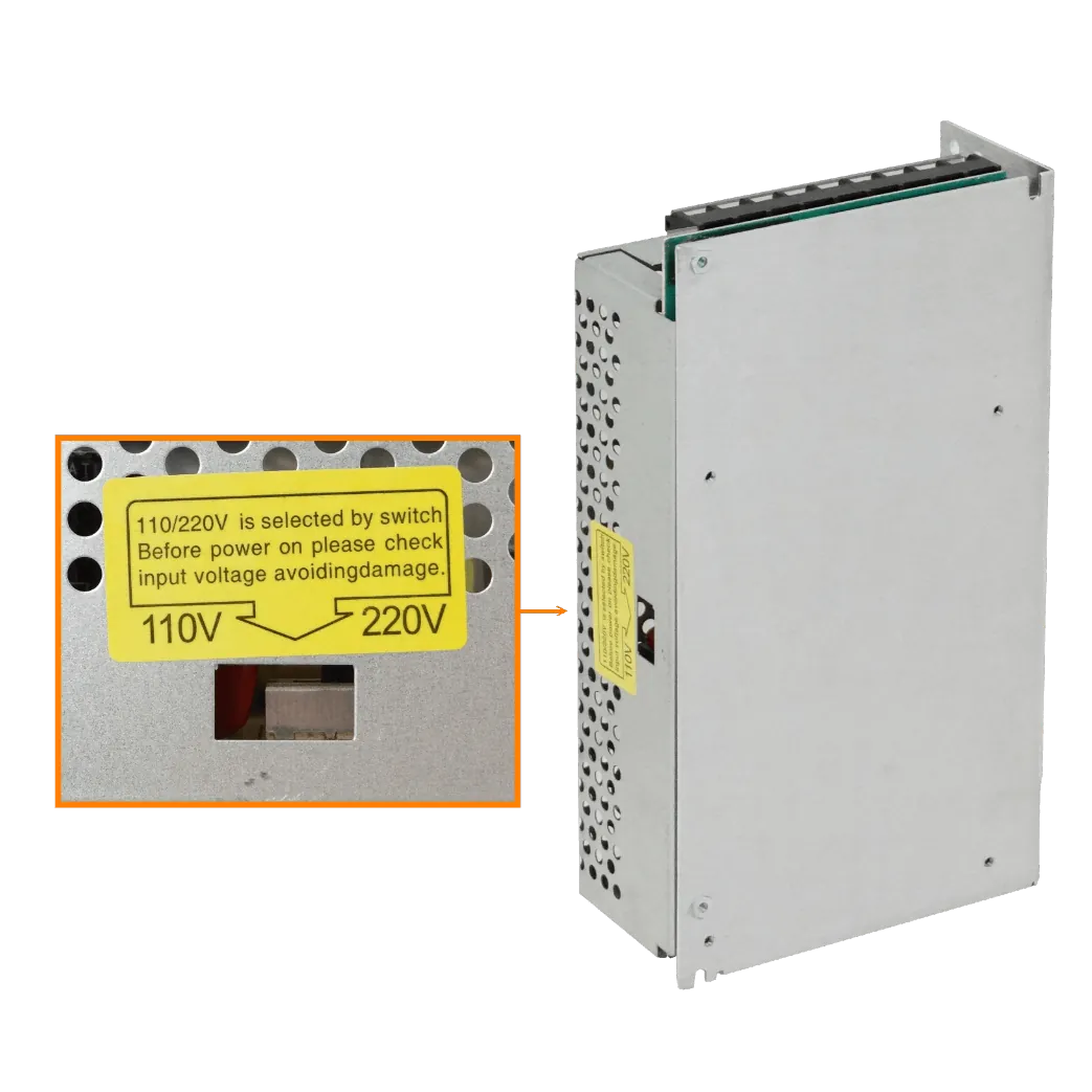 Fuente de Poder Ajustable 240W 12V 20A, IP20, Entrada 110-245VAC 3