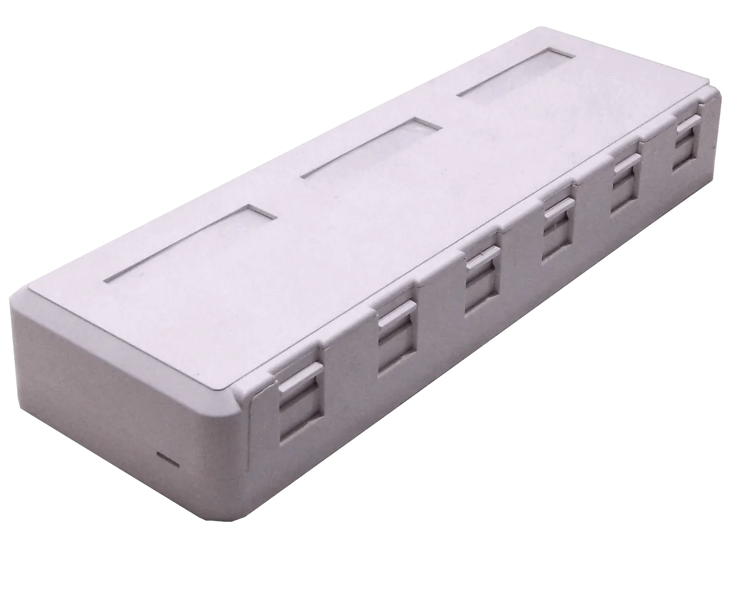 Roseta RST-6 6-Keystone Sobrepuesta Blanca con Doble Contacto 2