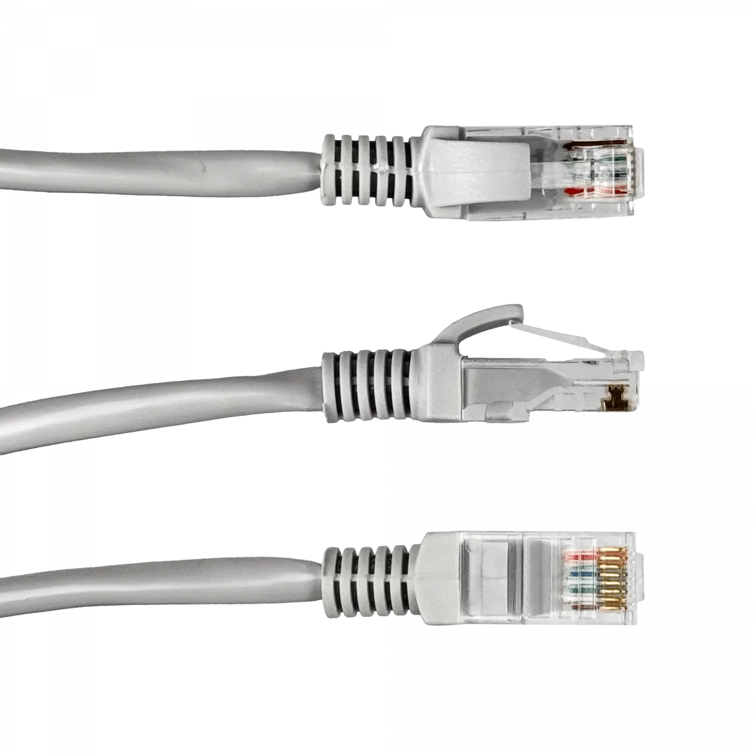 Cable Patch Genérico Cat5e 10mt Gris CCA Inyectado 26AWG 3