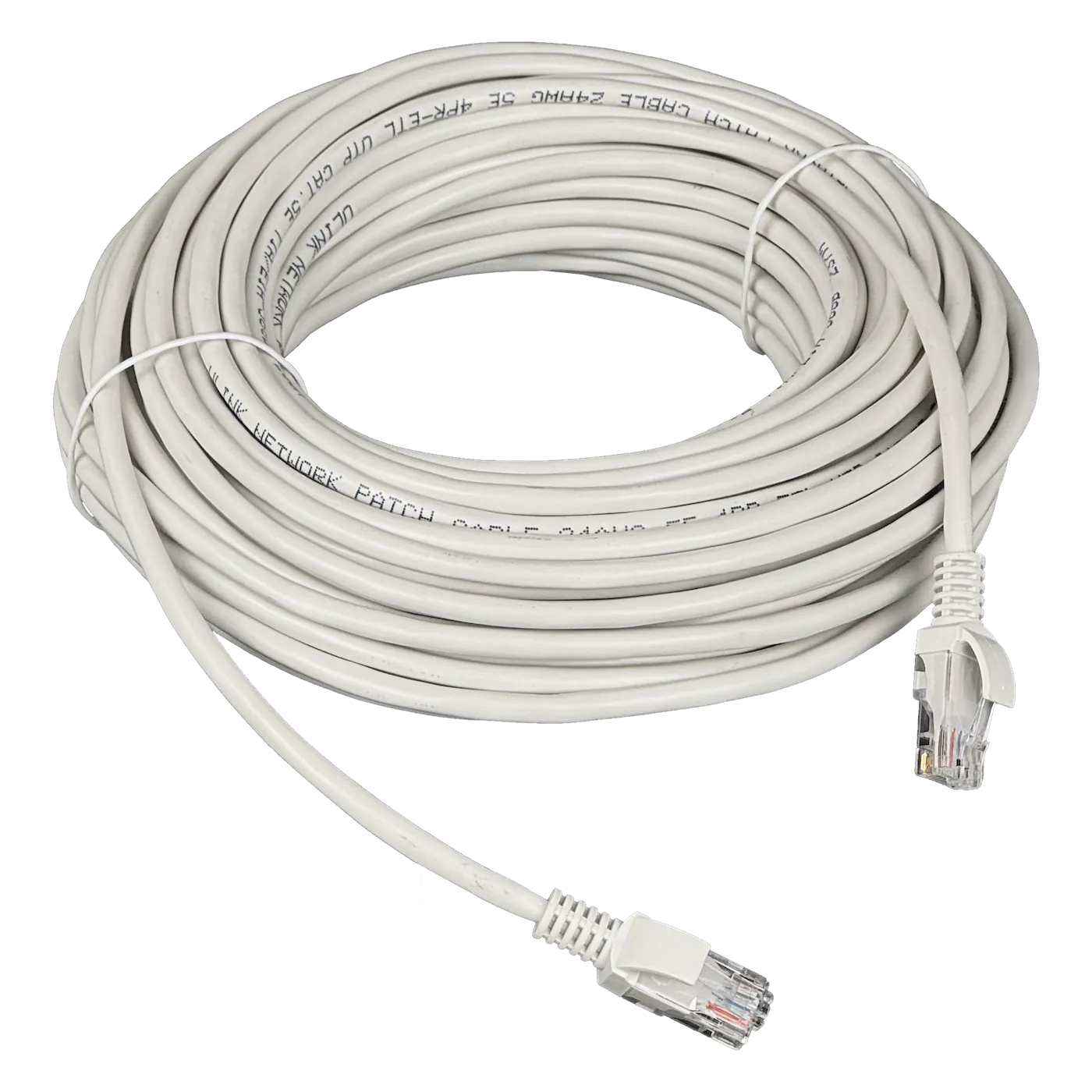 Cable Patch Genérico Cat5e 20mt Gris CCA Inyectado 26AWG 2