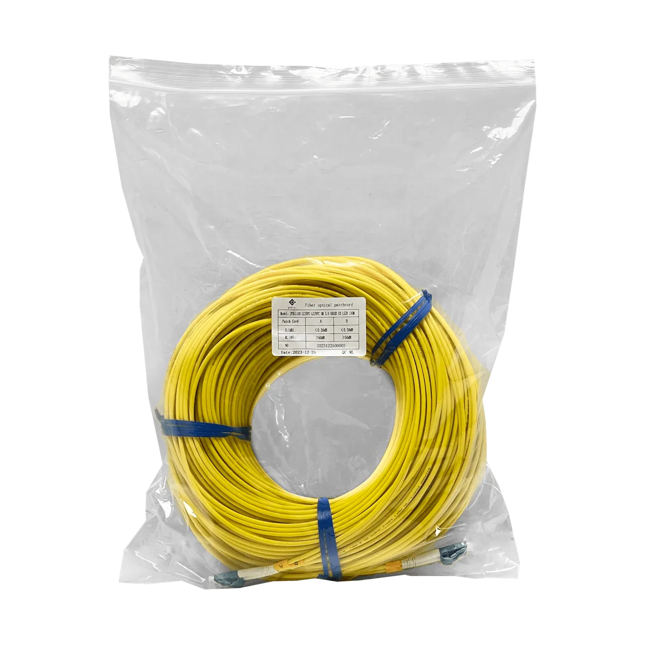 100mt LC-LC MonoModo SM Duplex Jumper Cable Fibra 3.0mm 9/125um 2