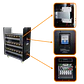 Banco Vacío CITO EBMT-6K 40 Baterías 240VDC 2x20x12V/7.2Ah Torre sin Baterías - Miniatura 2