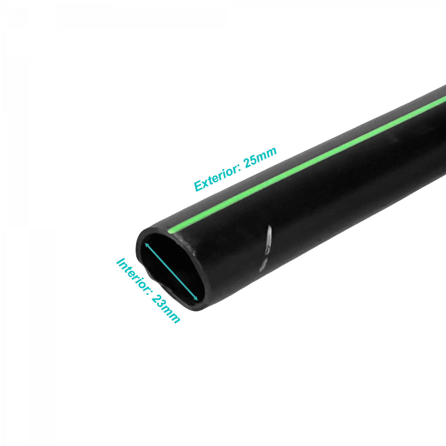 Plansa 25mm-ext 1,5mm Rollo 100mts Negra HDPE Polietileno Reciclado 3