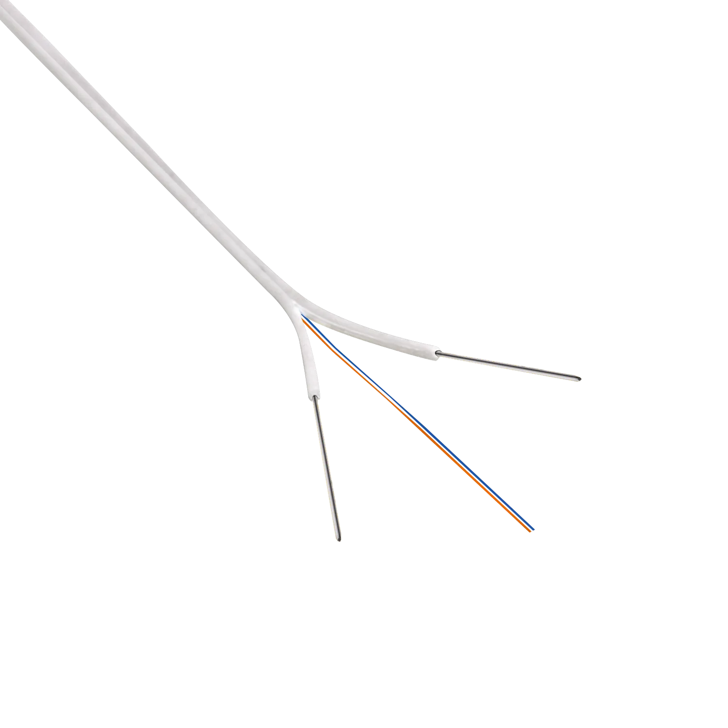 Cable de Fibra Óptica Monomodo 2 Fibras G652D Blanca 500m DropCable Exterior FTTH SM LSZH 3x2mm 2
