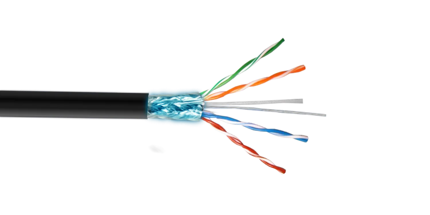 Cable F/UTP Exterior LINKMADE CBXL-SN3 300m Cat5e Cobre Sólido AWG24 Negro PE 2