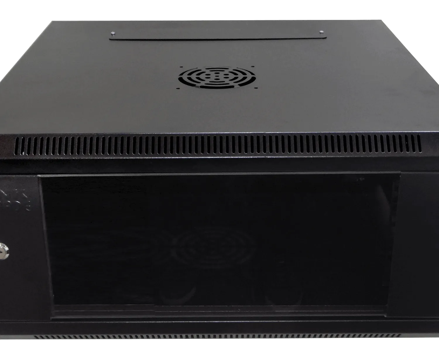 Gabinete Pared LINKMADE RK04-6L 4U Fondo 60cm Negro con Puerta de Vidrio 4
