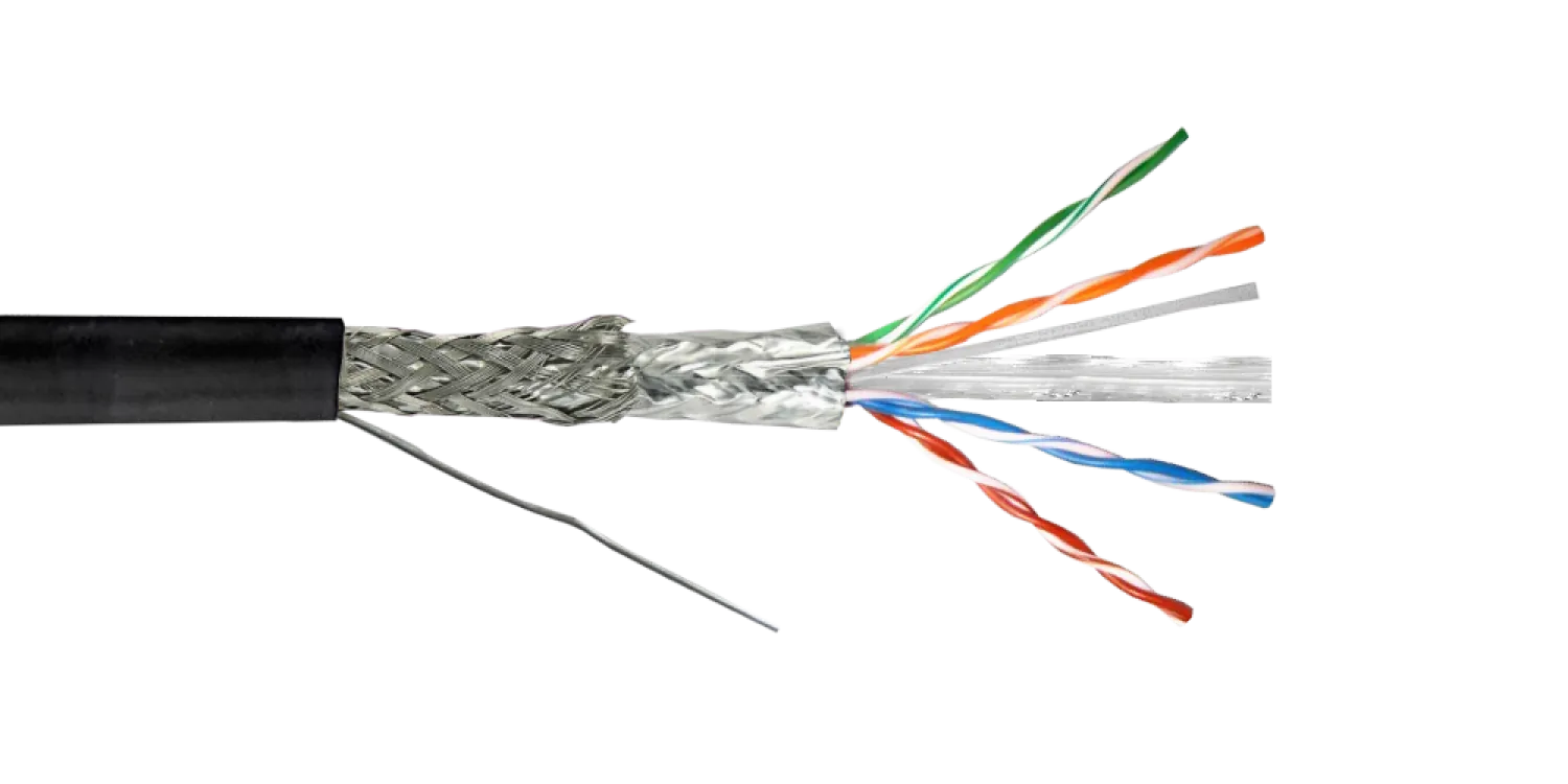 Cable SF/UTP Exterior LINKMADE CBX6L-SFN3 300m Cat6 Cobre Sólido AWG23 Negro PE 2