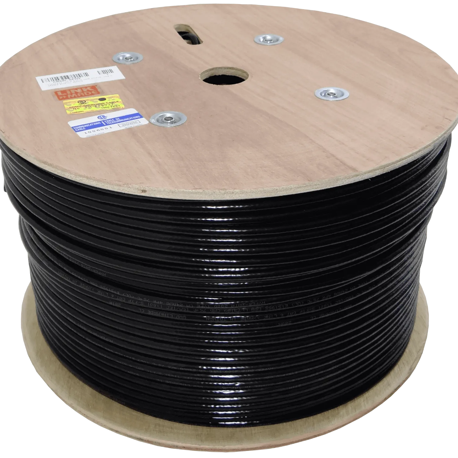 Cable SF/UTP Exterior LINKMADE CBX6L-SFN3 300m Cat6 Cobre Sólido AWG23 Negro PE 3
