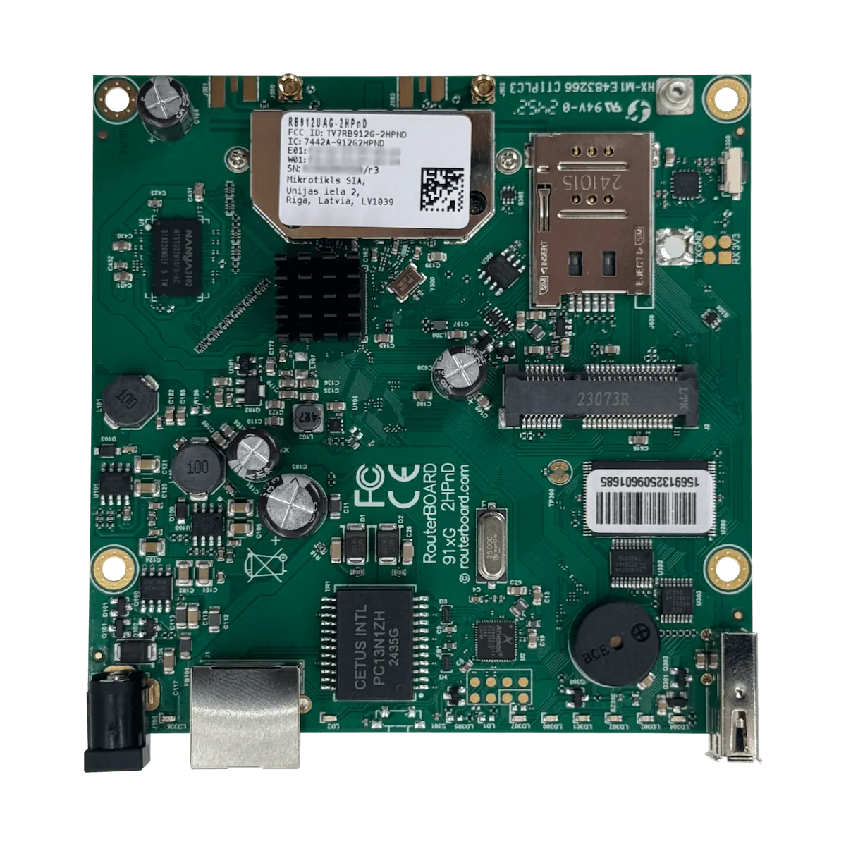 RouterBoard MikroTik RB912UAG-2HPnD - 2.4GHz, Gigabit LAN, miniPCI-e, PoE 2