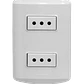 BTICINO MODUS 2-ENCHUFES-10A-NACIONAL CON BASE Y TAPA BLANCA ARMADO - Miniatura 2