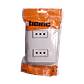 BTICINO MODUS 2-ENCHUFES-10A-NACIONAL CON BASE Y TAPA BLANCA ARMADO - Miniatura 3