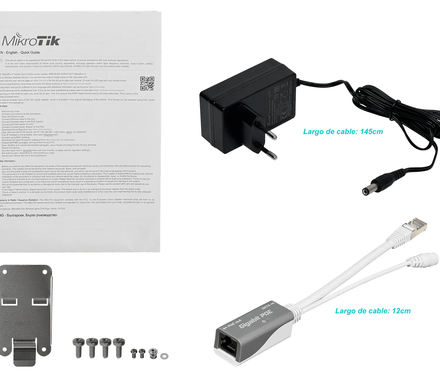 Punto de Acceso Exterior MikroTik BaseBox 2 - 2.4 GHz, Alta Potencia, Gigabit Ethernet 5