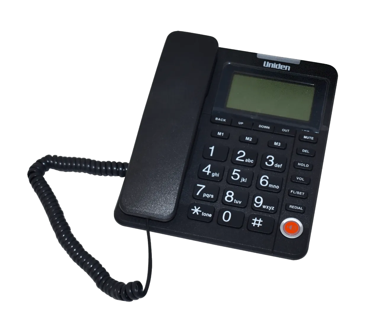 Teléfono Análogo Uniden AS7408 Sobremesa LCD Altavoz RJ11 3