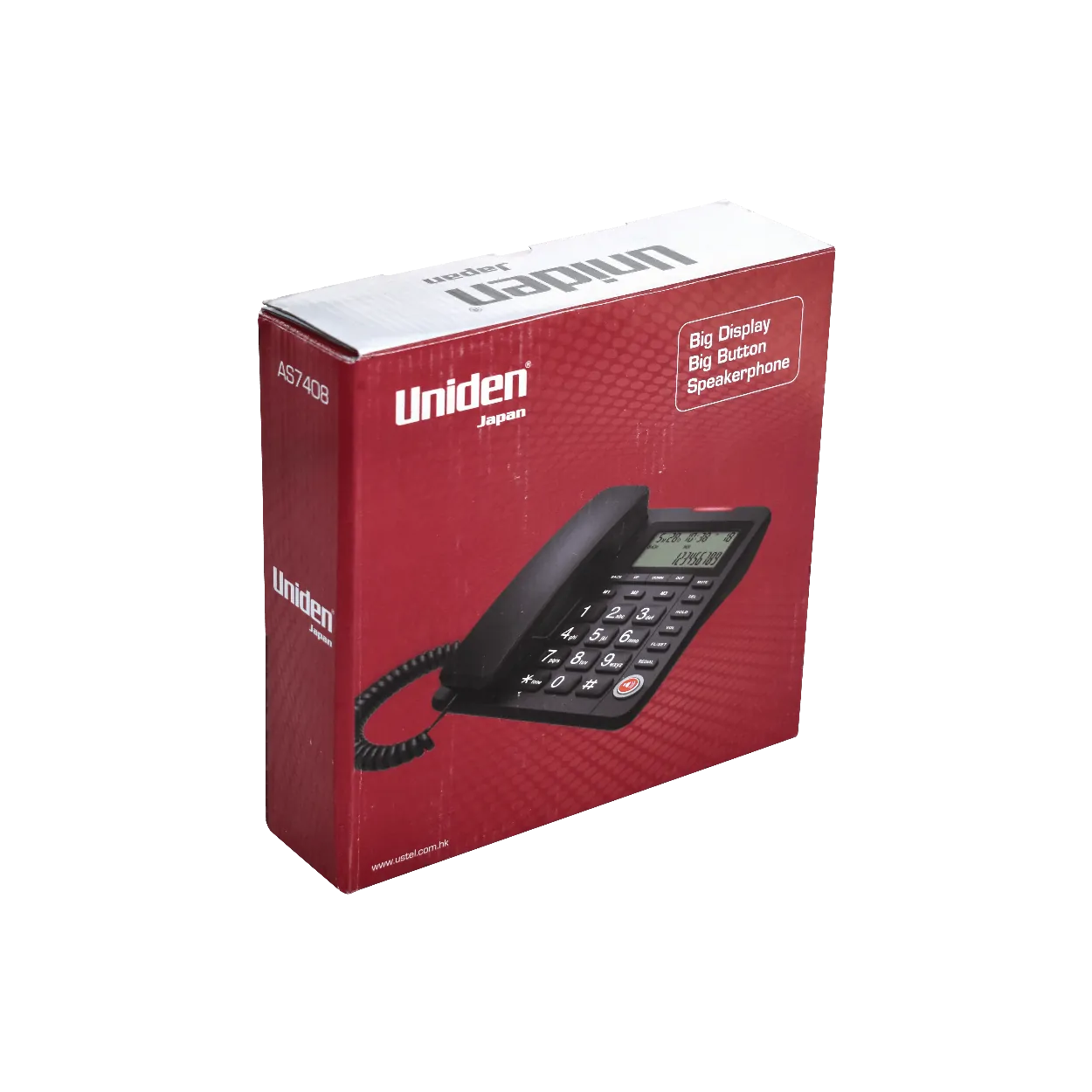 Teléfono Análogo Uniden AS7408 Sobremesa LCD Altavoz RJ11 5