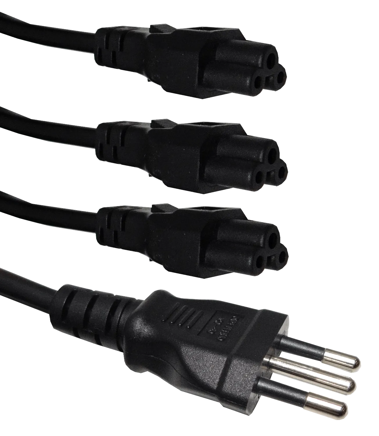 Cable de Poder LINKMADE 0.9m Trebol-C5 Hembra a CL Macho Negro 6A 3x0.75mm2 Triple 2