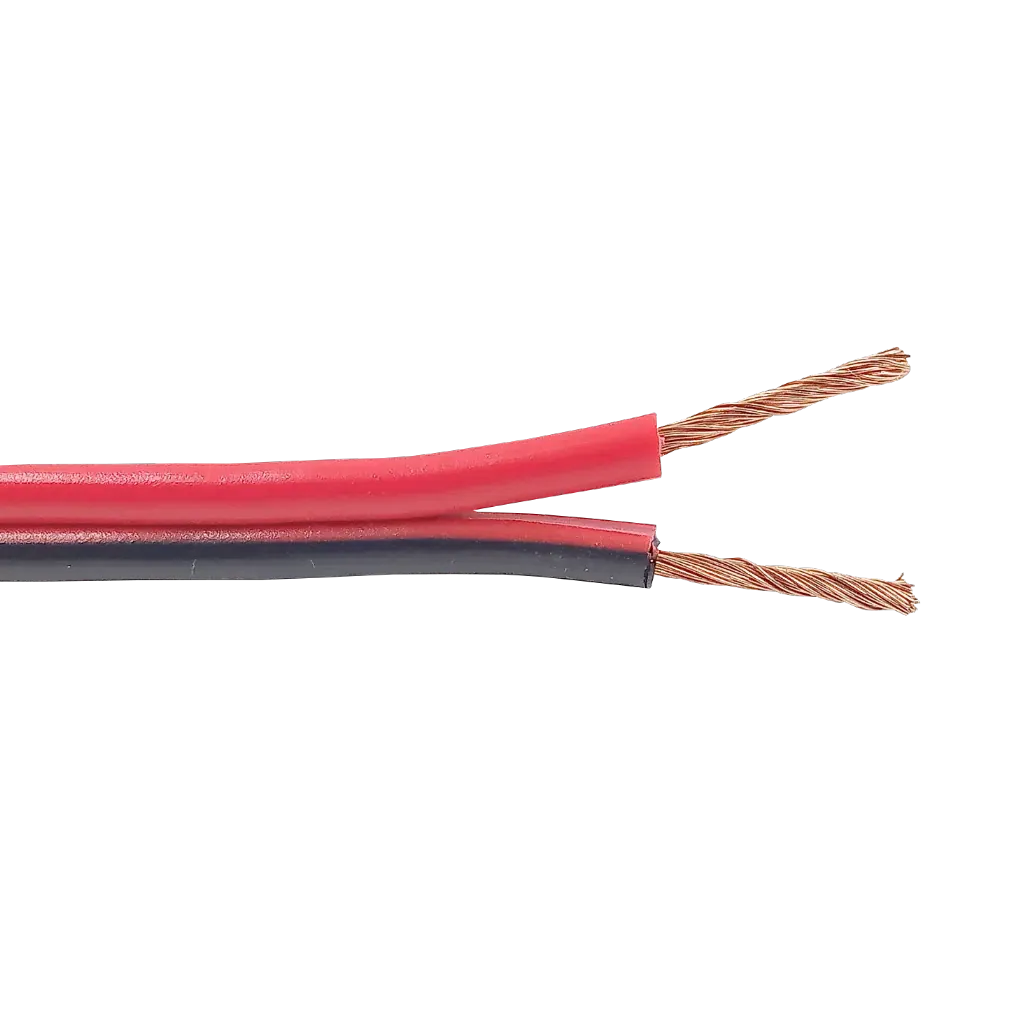 Cable Paralelo Rojo/Negro 2x16AWG CCA 2x1,0mm² Multifilar 100m 2