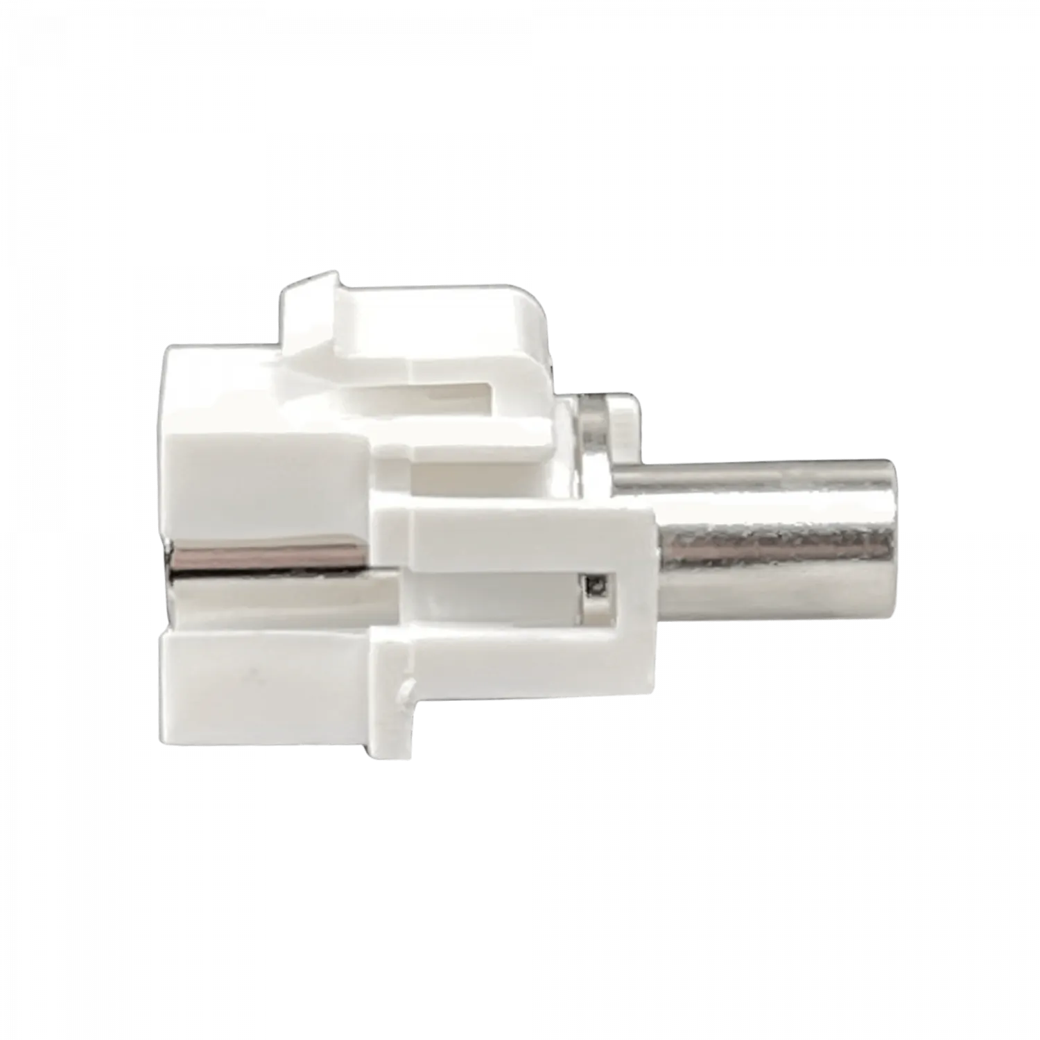Conector Keystone 3.5mm Audio Hembra a Hembra, Blanco 3